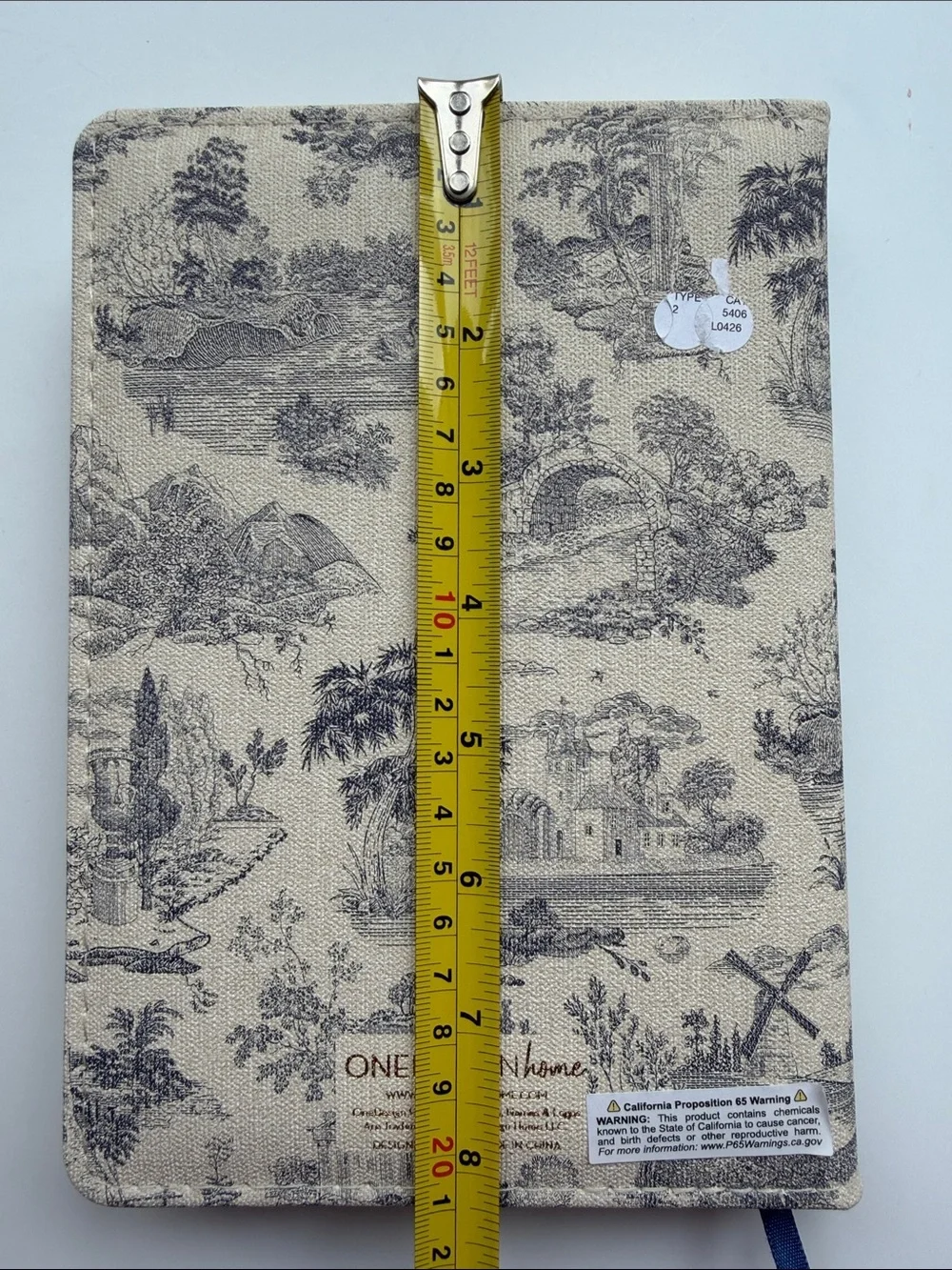 Onedesign Home Toile de Jouy Notebook Gold Gilded Edges Hardcover Journal